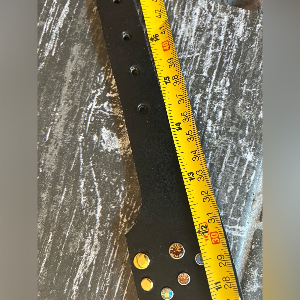 Crystal leather handmade dog collar - Picture 6 of 6